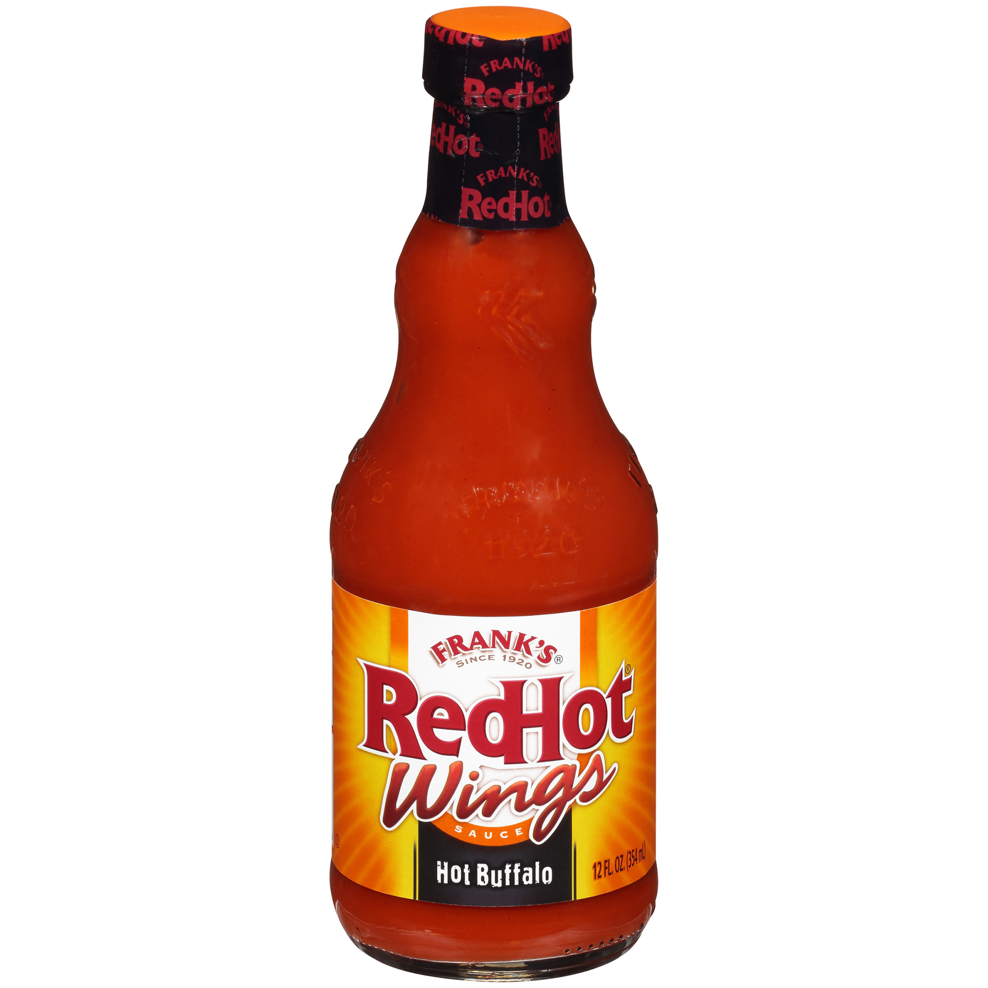 Frank S RedHot Kosher Hot Buffalo Wings Hot Sauce  12.0 Fl Oz Bottle