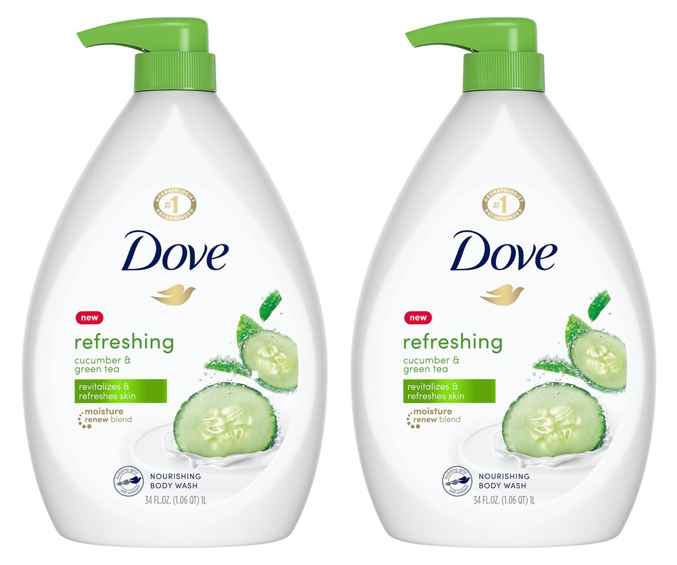 Dove Body Wash with Pump Refresh Cucumber & Green Tea  30.6 Fl Oz