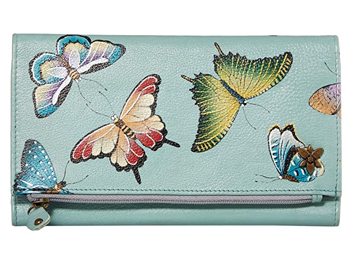Anuschka 1136 Three Fold Clutch (Butterfly Heaven) Handbags