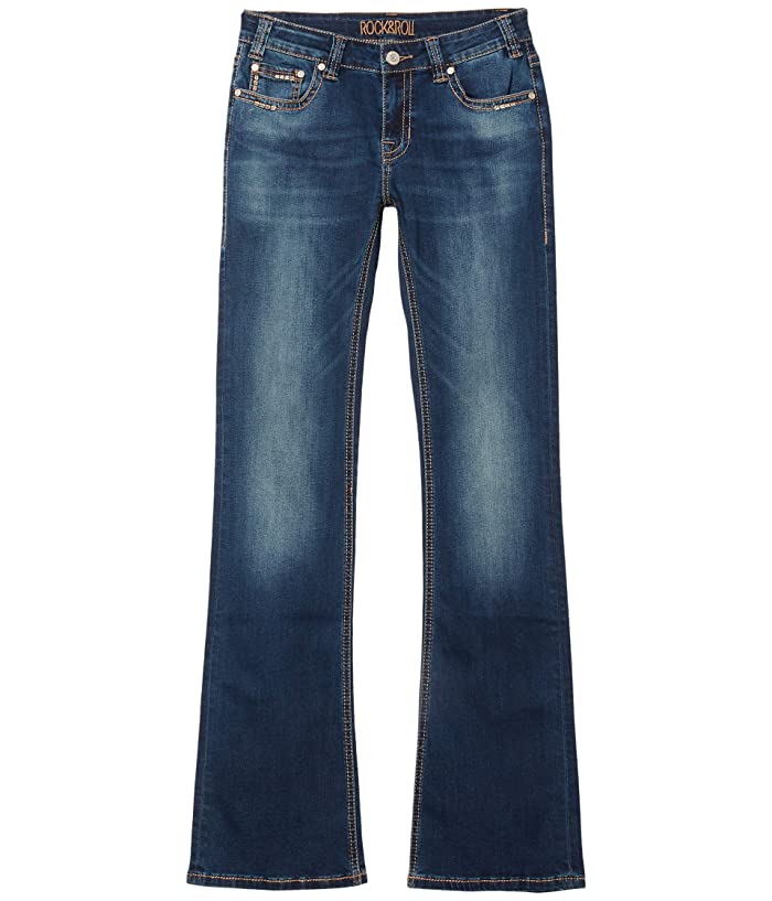 Rock and Roll Cowgirl Mid-Rise in Dark Vintage W1-3439 (Dark Vintage) Women's Jeans