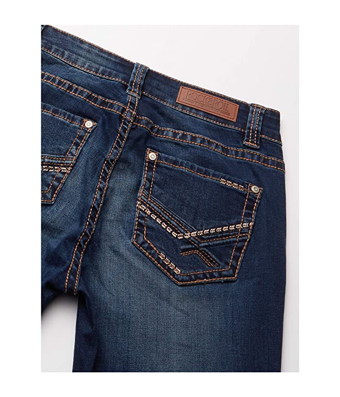 Rock and Roll Cowgirl Mid-Rise in Dark Vintage W1-3439 (Dark Vintage) Women's Jeans thumbnail