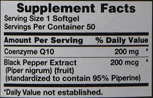 Nature's Truth CoQ-10, 200 MG Black Pepper Extract Softgels, 50 Ct | CVS thumbnail
