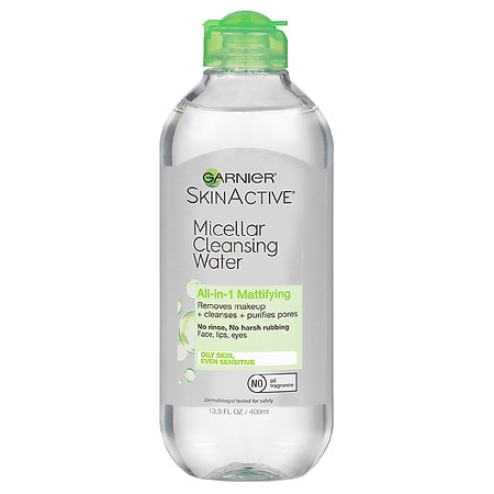 Garnier SkinActive Micellar Cleansing Water for Oily Skin  All in 1 Makeup Remover  Face Cleanser  13.5 Fl Oz