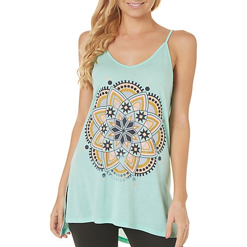 O'Neill Juniors Astrological Mandala Tank Top-Large,MINT GREEN/MULTI