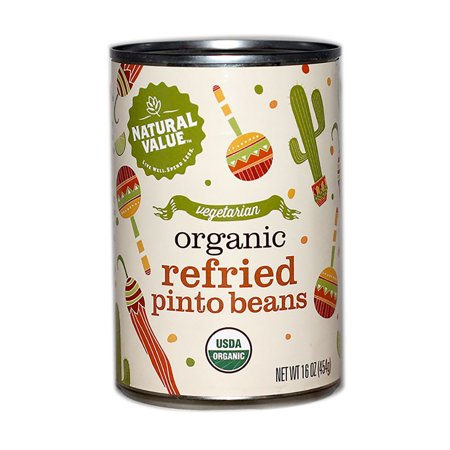Natural Value Organic Refried Pinto Beans / 16-oz. Cans / 6-pack