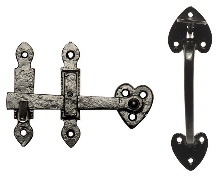 Black Antique Ironwork Thumb Latch Set 203x63mm 3619