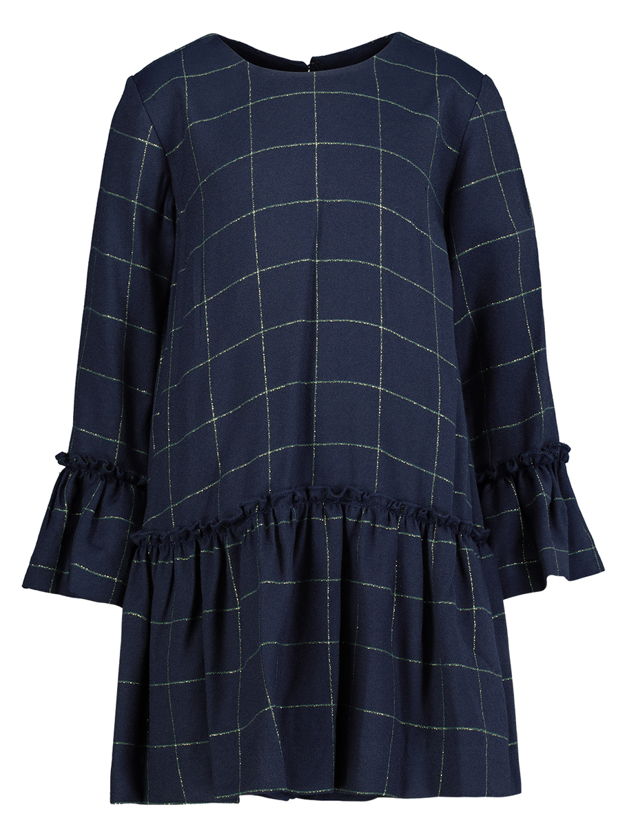Mayoral Sale - Printed Crepe Dress - Girl - 8 Years - Navy - Party Dresses