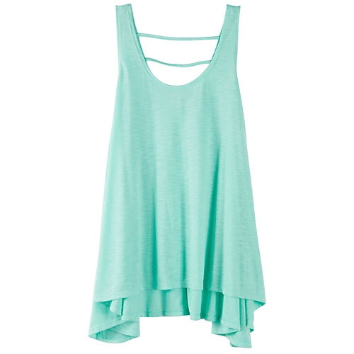 Hybrid Juniors Bar Back Solid Back Tank Top-Medium,MINT GREEN