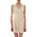 Robe Vera & Lucy Robe Suedine Beige R 6229
