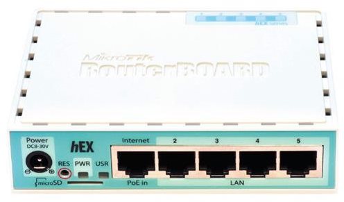 Mikrotik RB750GR3 Wired Router Gigabit Ethernet Turquoise. White