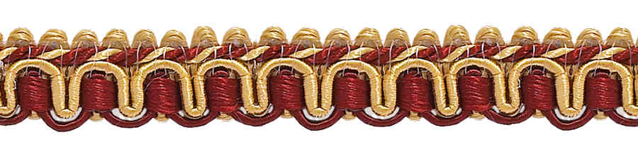 9 Yard Value Pack of Burgundy Red  Gold 1/2 Inch Imperial II Gimp Braid Style# 0050IG Color: BURGUNDY GOLD - 1253 (27 Ft / 8 Meters)