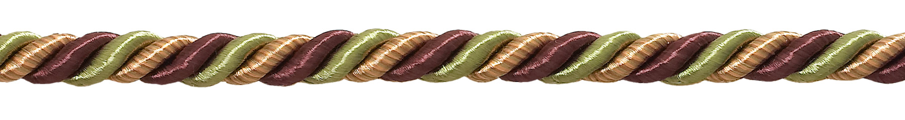 Medium PLUM OLIVE GREEN Baroque Collection 5/16 Inch Decorative Cord Without Lip Style# 516BNL Color: PLUM OLIVE – 7346 (Sold by the Yard)