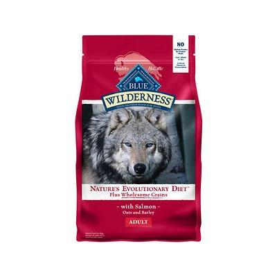 Blue Buffalo Wilderness High Protein Salmon Plus Wholesome Grains Dry Dog Food for Adult Dogs  Whole Grain  4.5 Lb. Bag