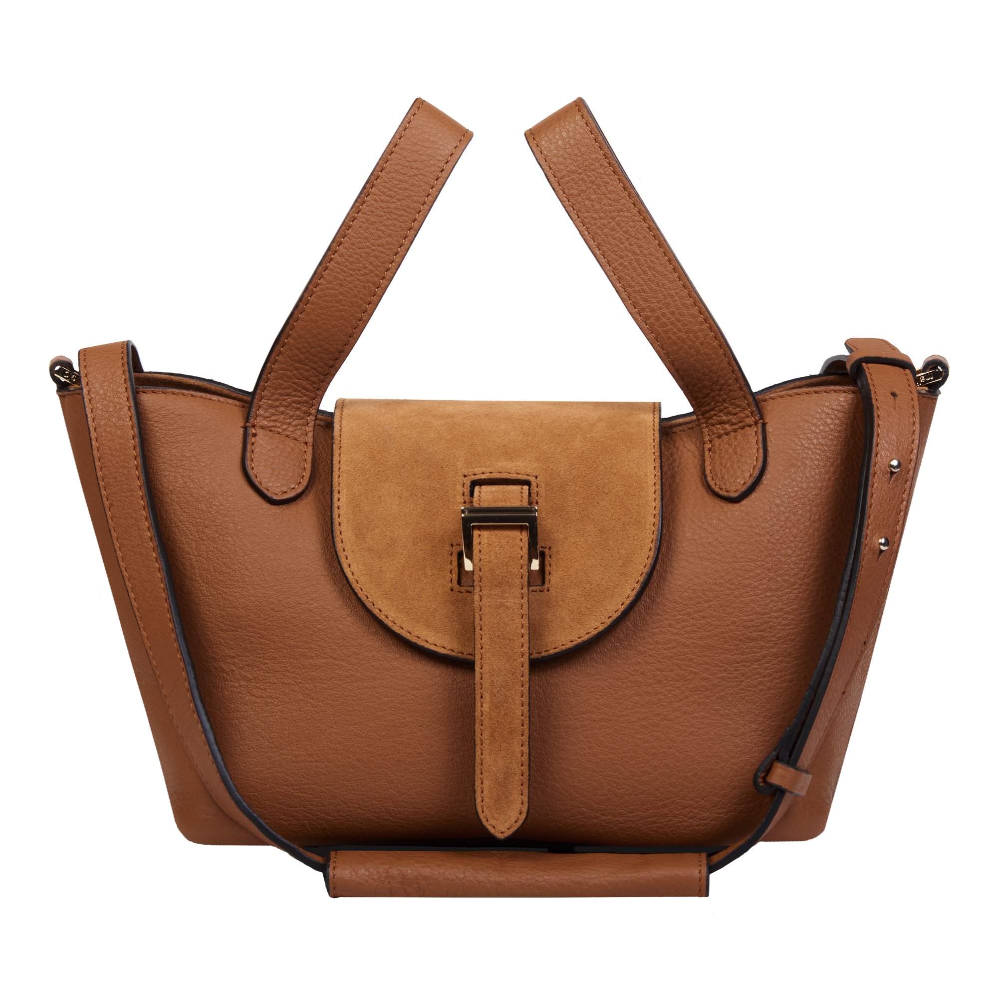 Thela Mini Tan & Caramel Suede Pop