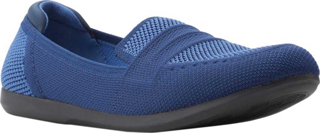 Women's Clarks Carly Charm Loafers in Navy Knit Size 7 Medium