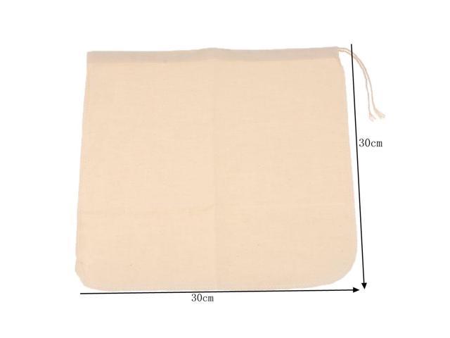 8 Pcs Milk Coffee Juice Reusable Cotton Mesh Strainer Filter Bag 30x30cm
