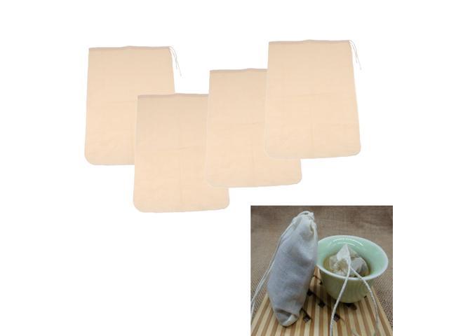 4 Pcs Milk Coffee Juice Reusable Cotton Mesh Strainer Filter Bag 30x30cm