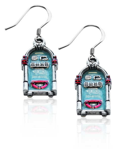 2791S-ER Jukebox Charm Earrings in Silver