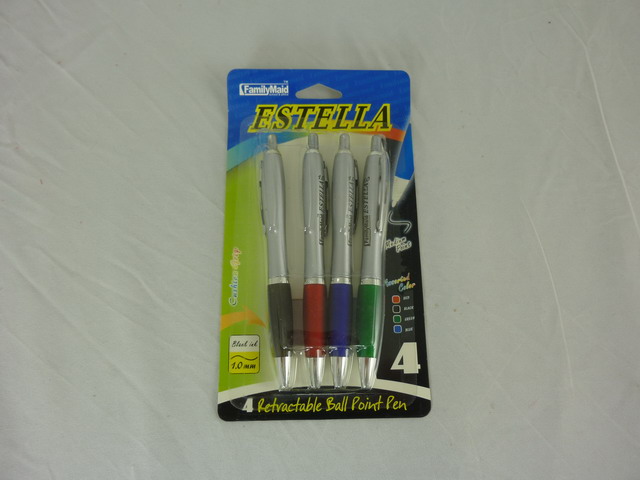 FamilyMaid 26897 1.0 Mm 4 Piece Ball Point Pen, Black - Pack of 144