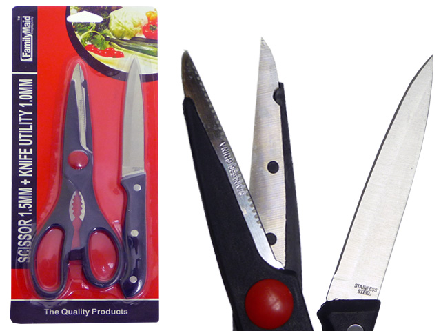 Familymaid 12414 1.5 Mm, 1.0 Mm Scissor Utility Plus Knife - Pack of 96