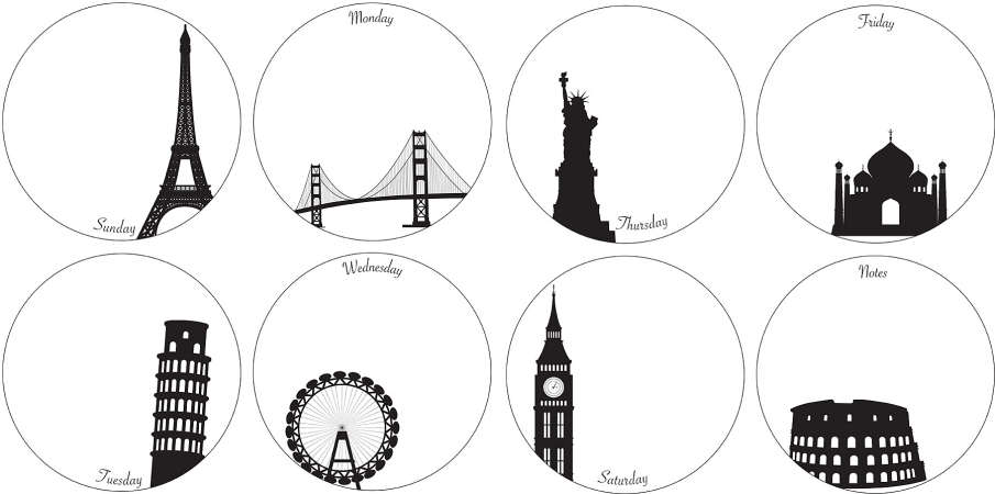 WallPops WPE96855 Holiday Weekly Dots- Dry-Erase Wall Decals by WallPops- Pack of 2