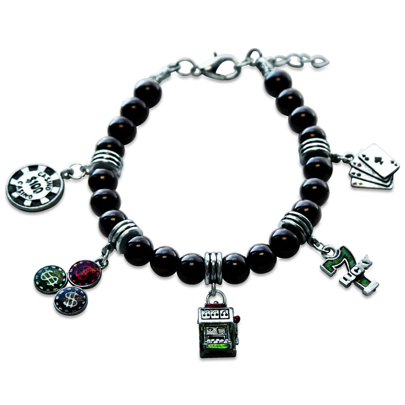 1200S-BR Casino Charm Bracelet in Silver
