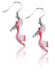 3599S-ER High Heel Sandal Charm Earrings, Silver
