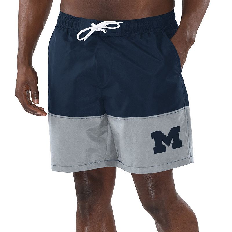 Men's G-III Sports by Carl Banks Navy Michigan Wolverines College Anchor Volley Swim Short, Size: Medium, MIC Blue