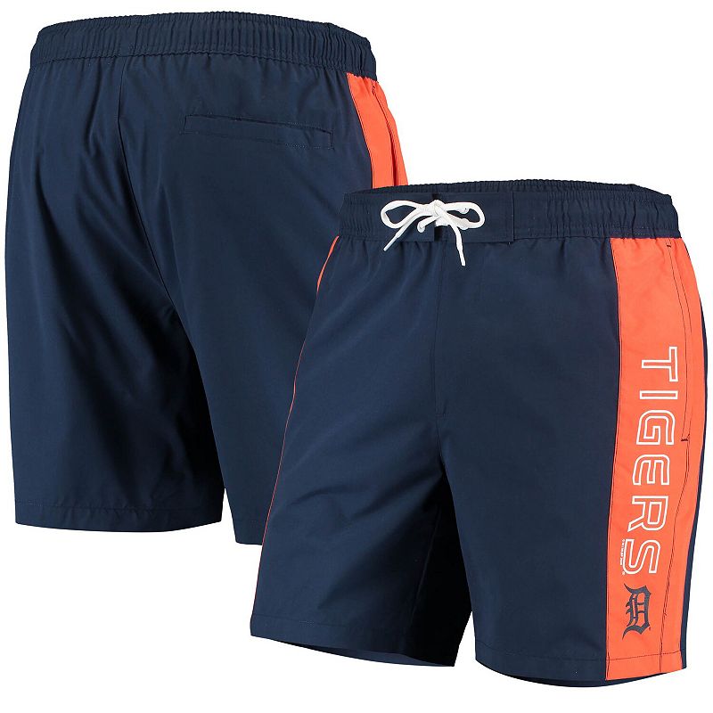 Men's G-III Sports by Carl Banks Navy Detroit Tigers Outfield Volley Swim Shorts