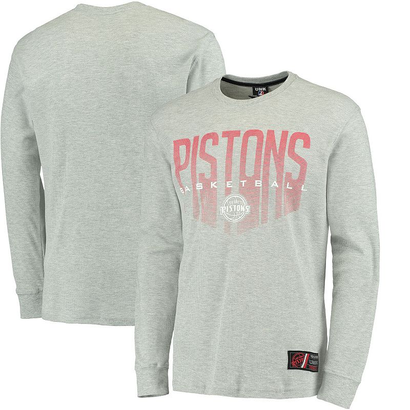 Men's UNK Gray Detroit Pistons Promo Core Long Sleeve Thermal T-Shirt, Size: Small, Grey