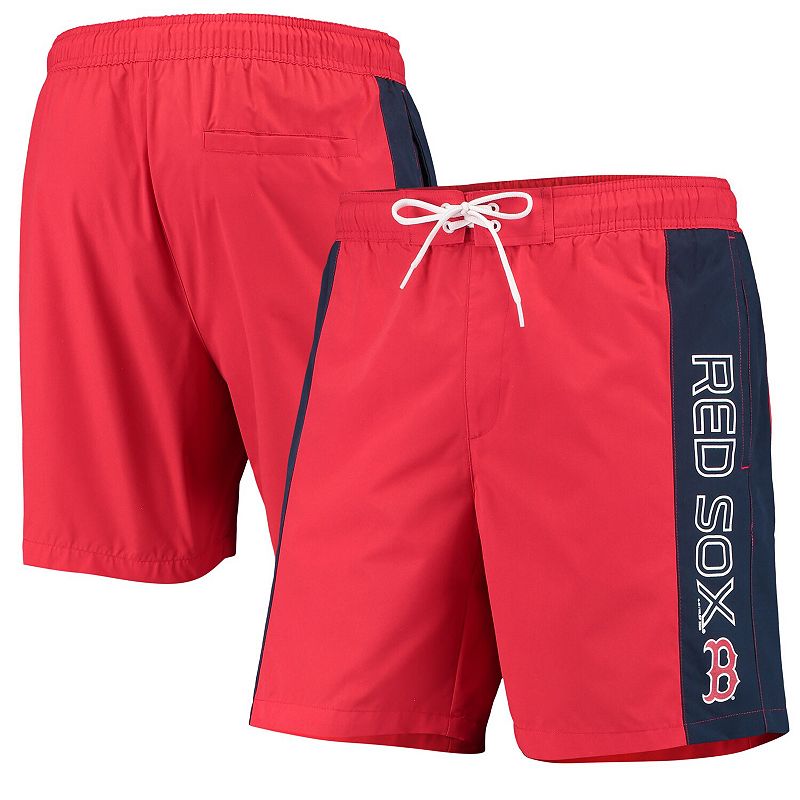 Men's G-III Sports by Carl Banks Red Boston Red Sox Outfield Volley Swim Shorts, Size: Medium