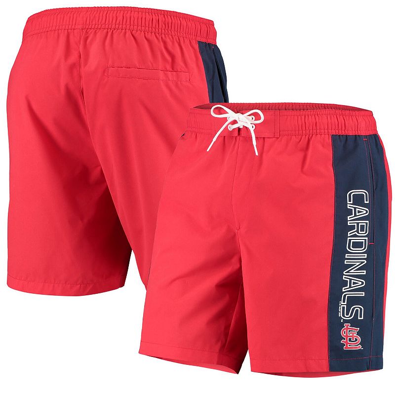 Men's G-III Sports by Carl Banks Red St. Louis Cardinals Outfield Volley Swim Shorts, Size: Small