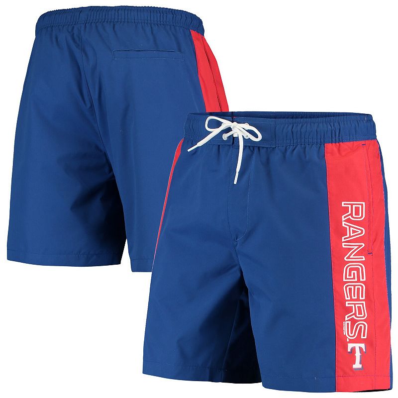 Men's G-III Sports by Carl Banks Royal Texas Rangers Outfield Volley Swim Shorts