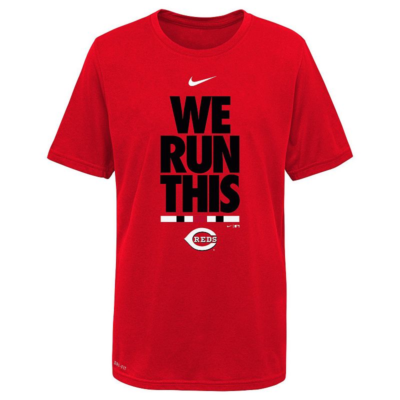 Boys 8-20 Nike Cincinnati Reds We Run This Tee, Boy's, Size: Medium 10-12, Clrs