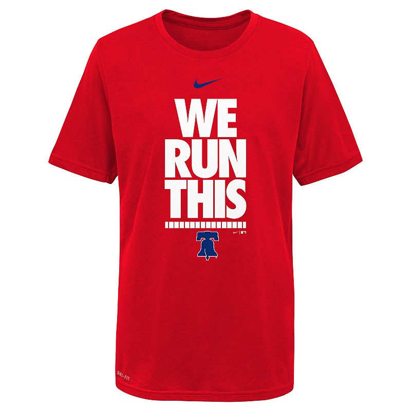 Boys 8-20 Nike Philadelphia Phillies We Run This Tee, Boy's, Size: Medium 10-12, Clrs