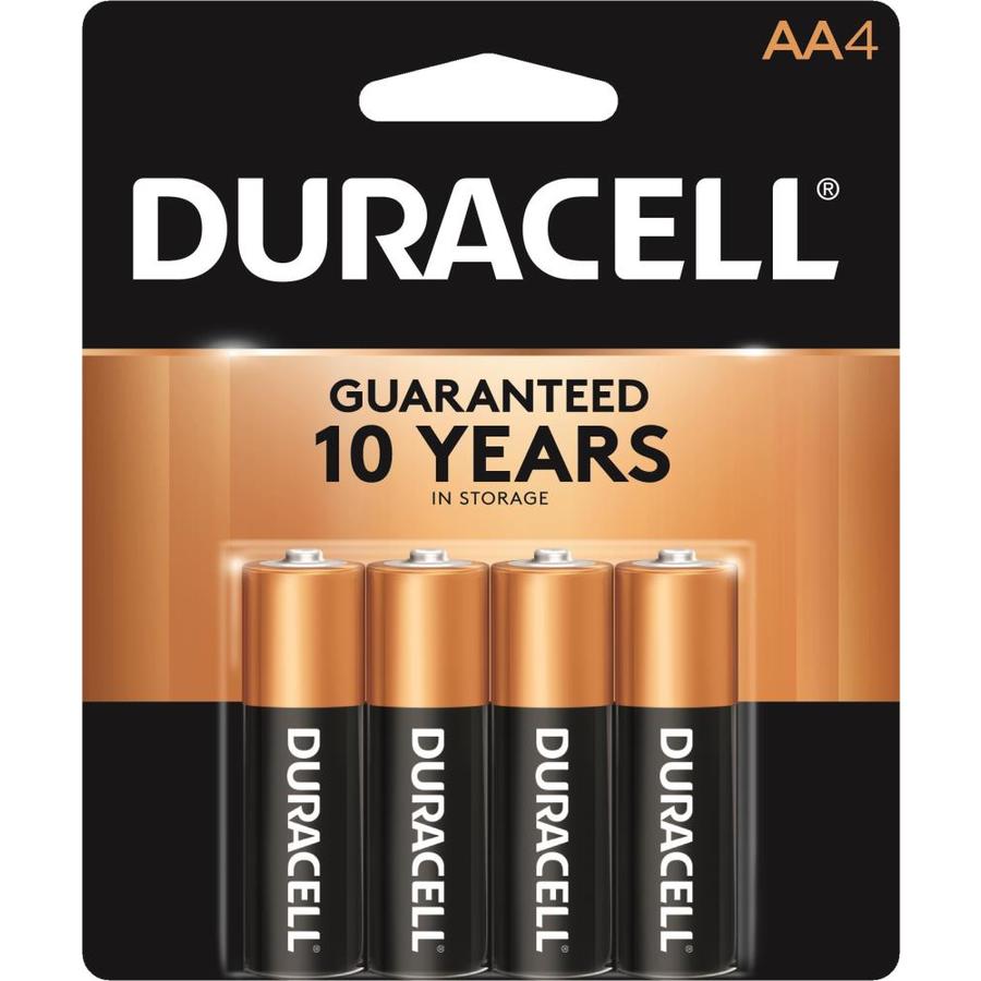 Duracell - Copper Top AA Alkaline Batteries - Long Lasting, All-Purpose Double a Battery for Household and Business - 4 Count
