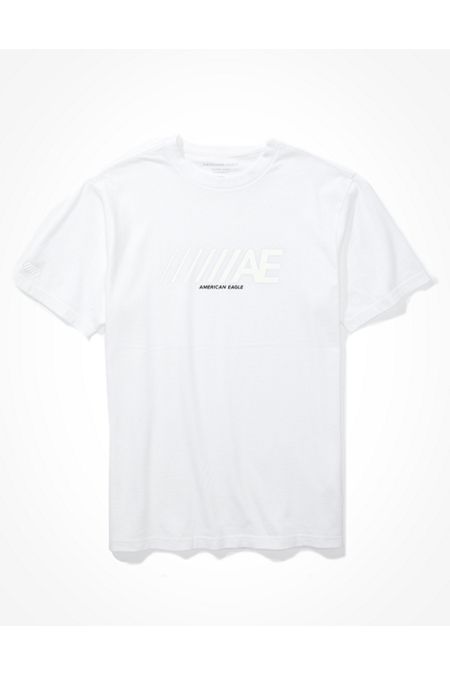 AE Short-Sleeve Reflective Graphic T-Shirt Men's White L