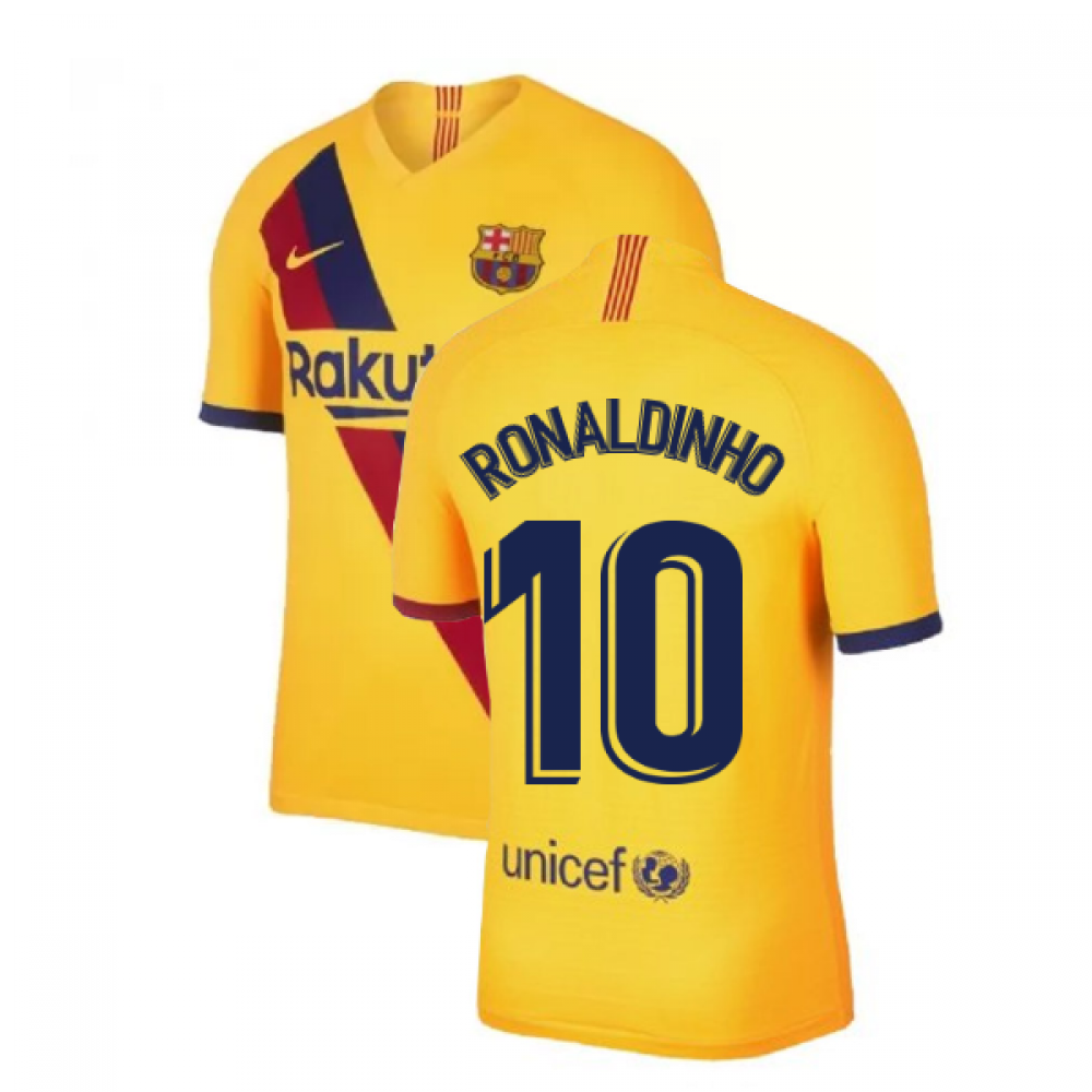 2019-2020 Barcelona Vapor Match Away Nike Shirt (RONALDINHO 10)