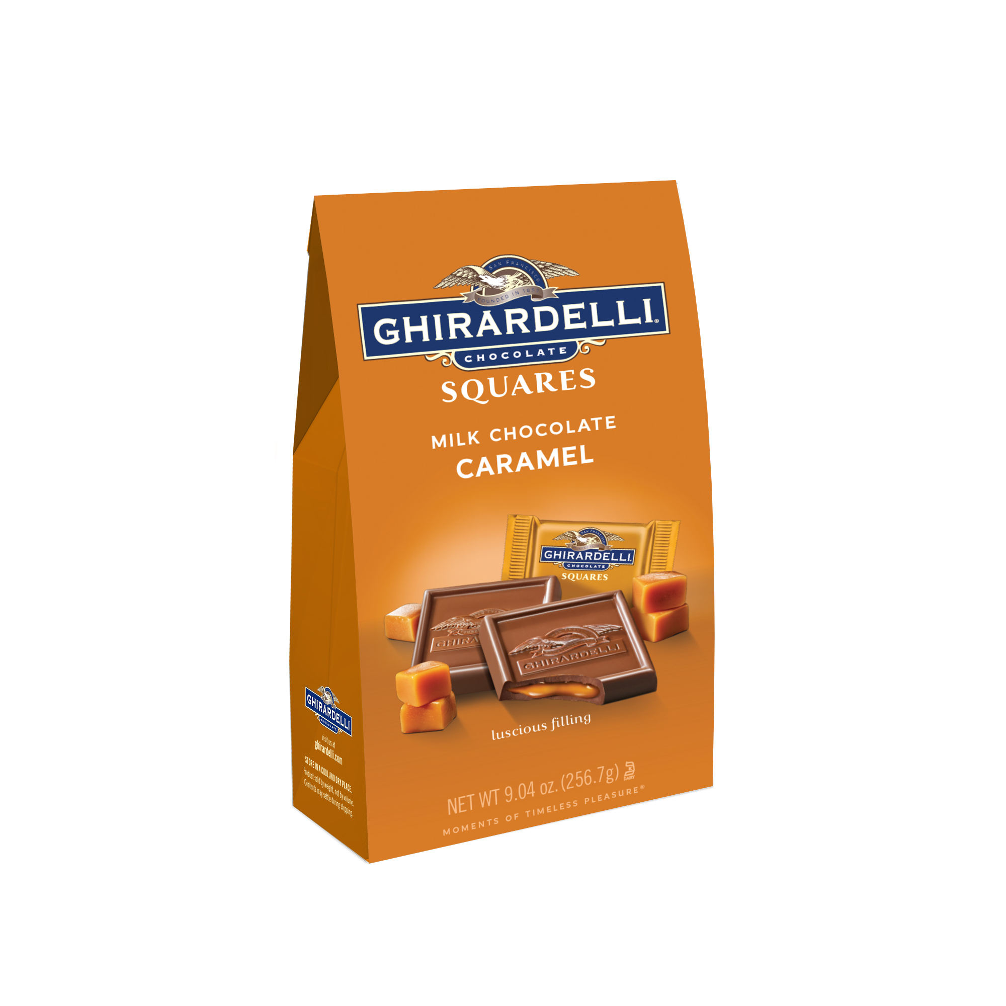 Ghirardelli Milk Chocolate Candy SQUARES with Caramel Filling - 5.32oz
