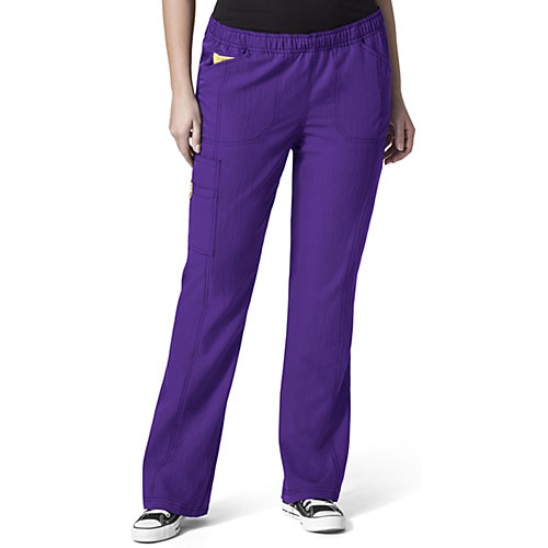 Custom Wonderwink Plus Boot Cut Cargo Scrub Pant Purple