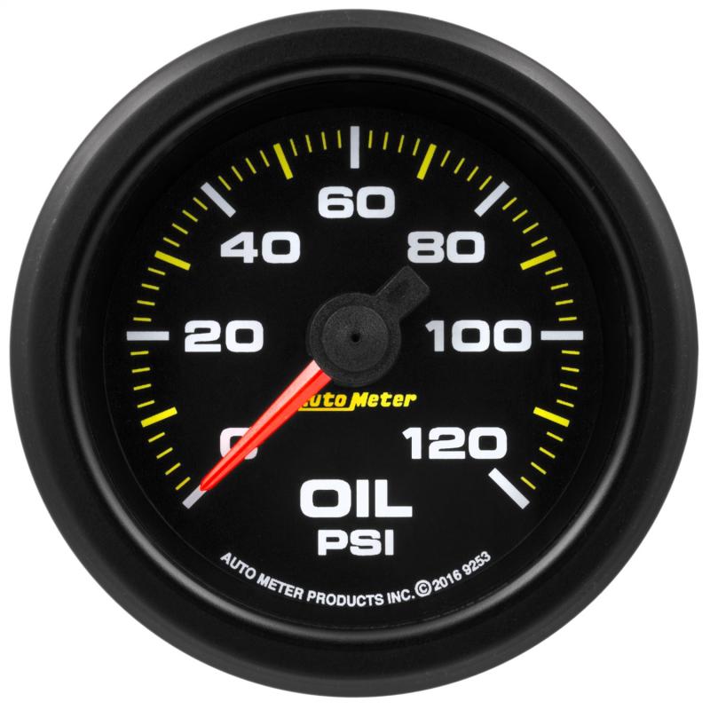 AutoMeter GAUGE; OIL PRESS; 2 1/16in.; 120PSI; STEPPER MOTOR W/WARN; EXTREME ENVIRONMENT
