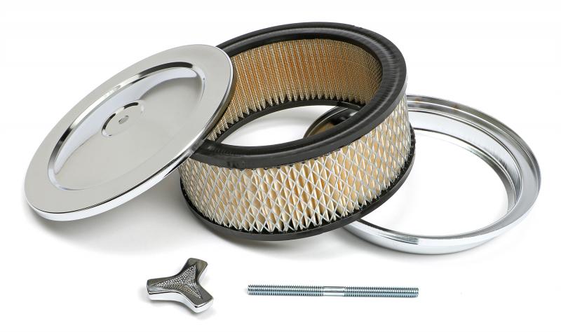 Trans-Dapt Performance 2292 MUSCLE CAR Air Cleaner; 6-3/8 in. Dia., 2-1/2 in. Tall, 5-1/8 in. Neck-CHROME