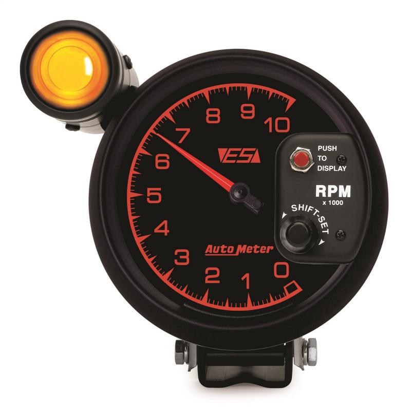 AutoMeter GAUGE; TACHOMETER; 5in.; 10K RPM; PEDESTAL W/EXT. SHIFT-LITE; ES
