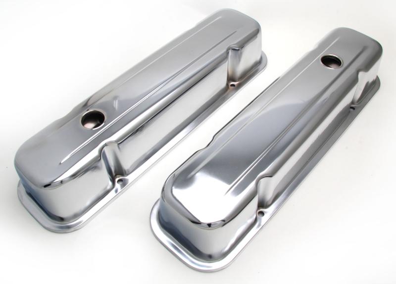 Trans-Dapt Performance 9300 TRADITIONAL Design Valve Covers; TALL; 1959-1979 PONTIAC 326-455-CHROME Pontiac