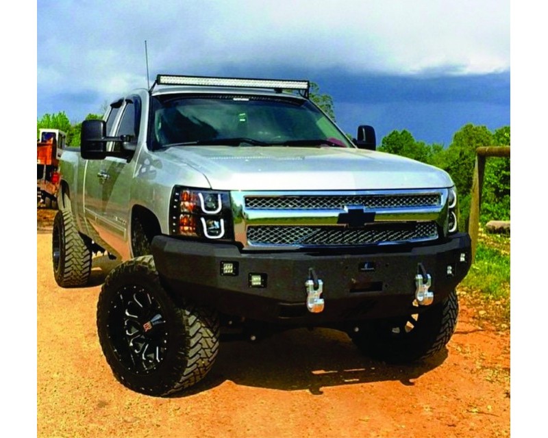 Hammerhead Armor 600-56-0134 Silverado Front Winch Bumper No Brushguard for 07-13 Silverado 1500 Black Steel