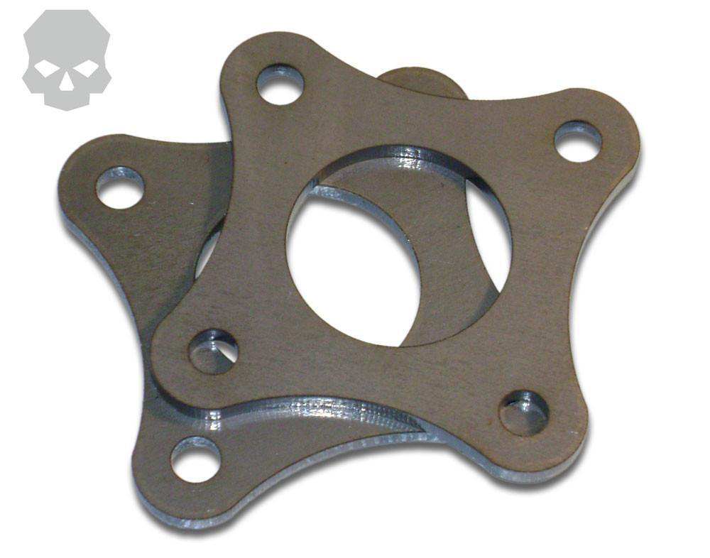 Tube Flange 4 Bolt Design 1.5 Inch Steel Ballistic Fabrication BRK-1021-05