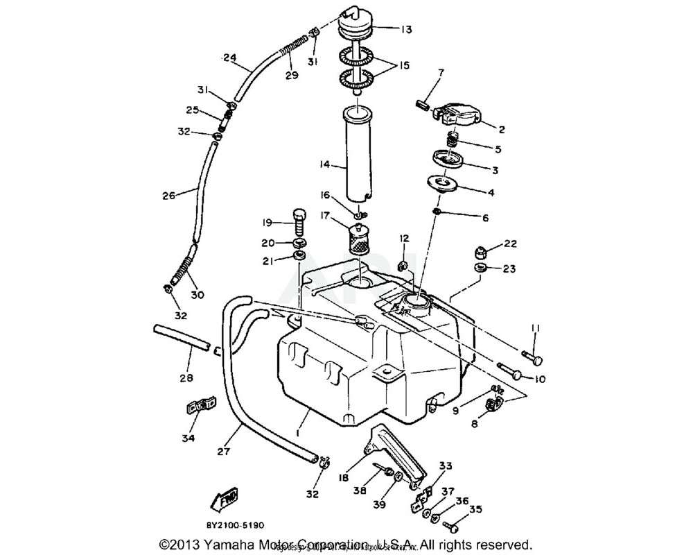 Yamaha OEM 8F3-24326-00-00 PROTECTOR, PIPE