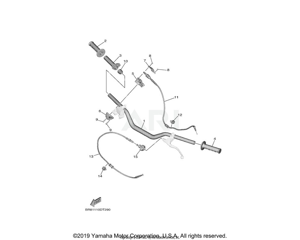 Yamaha OEM 431-26282-03-00 CAP, GRIP UNDER