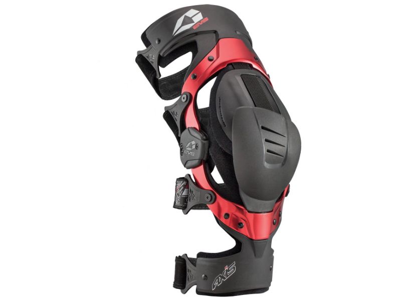 EVS 212050-0134 Left Black/Red Axis Sport Knee Brace Large