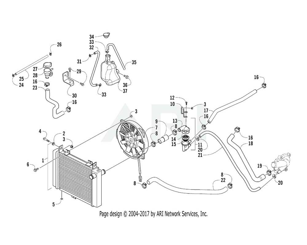 Arctic Cat OEM 3323-204 Fan Cooling Small